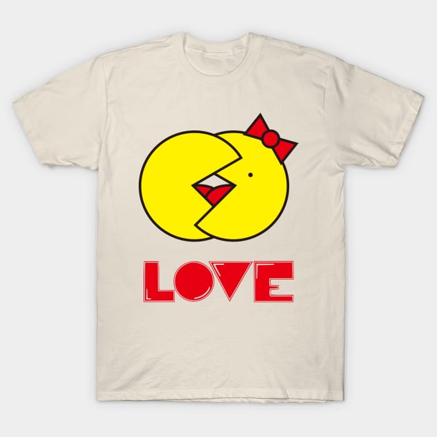 pacman love T-Shirt by tskoy